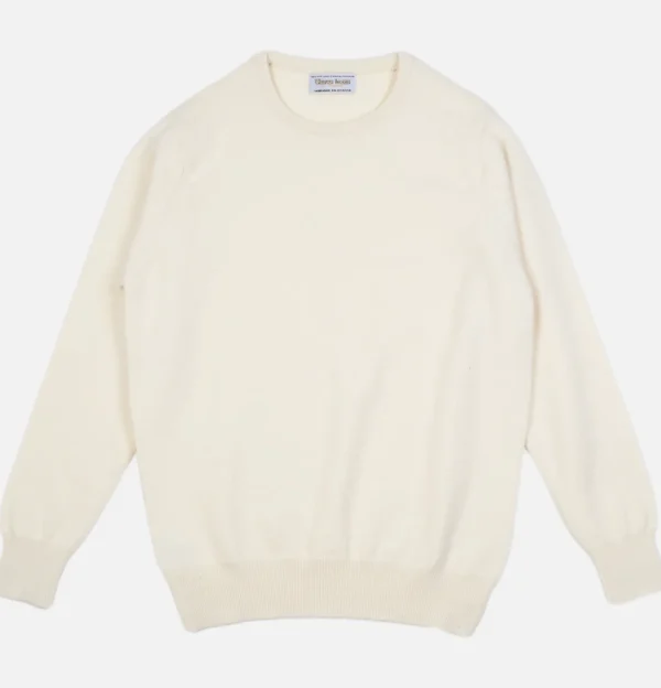 Pull Col Rond Ecru