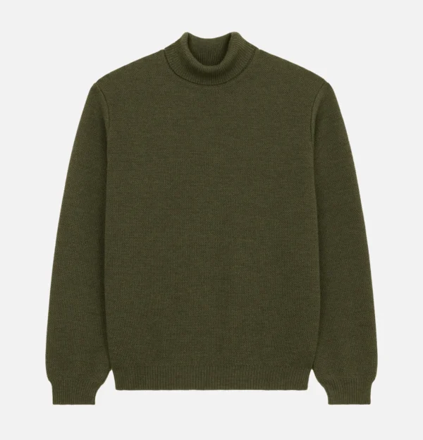 Pull Youri Col Roule Khaki