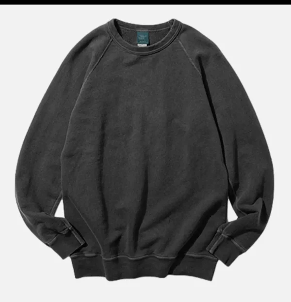 Raglan Crew Sweat P-black