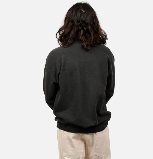 Raglan Crew Sweat P-black