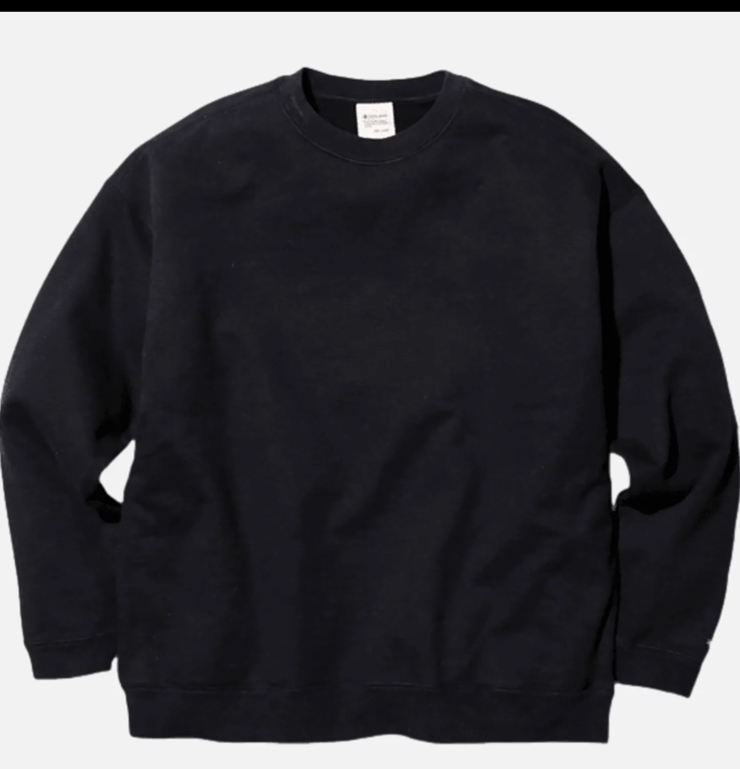 Recycled Cotton Crewneck Black