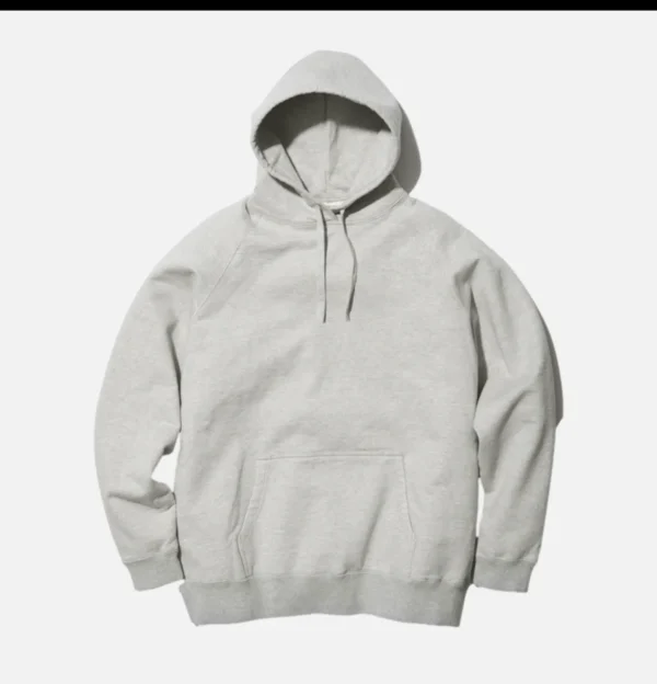 Recycled Cotton Pullover Hoodie Grey