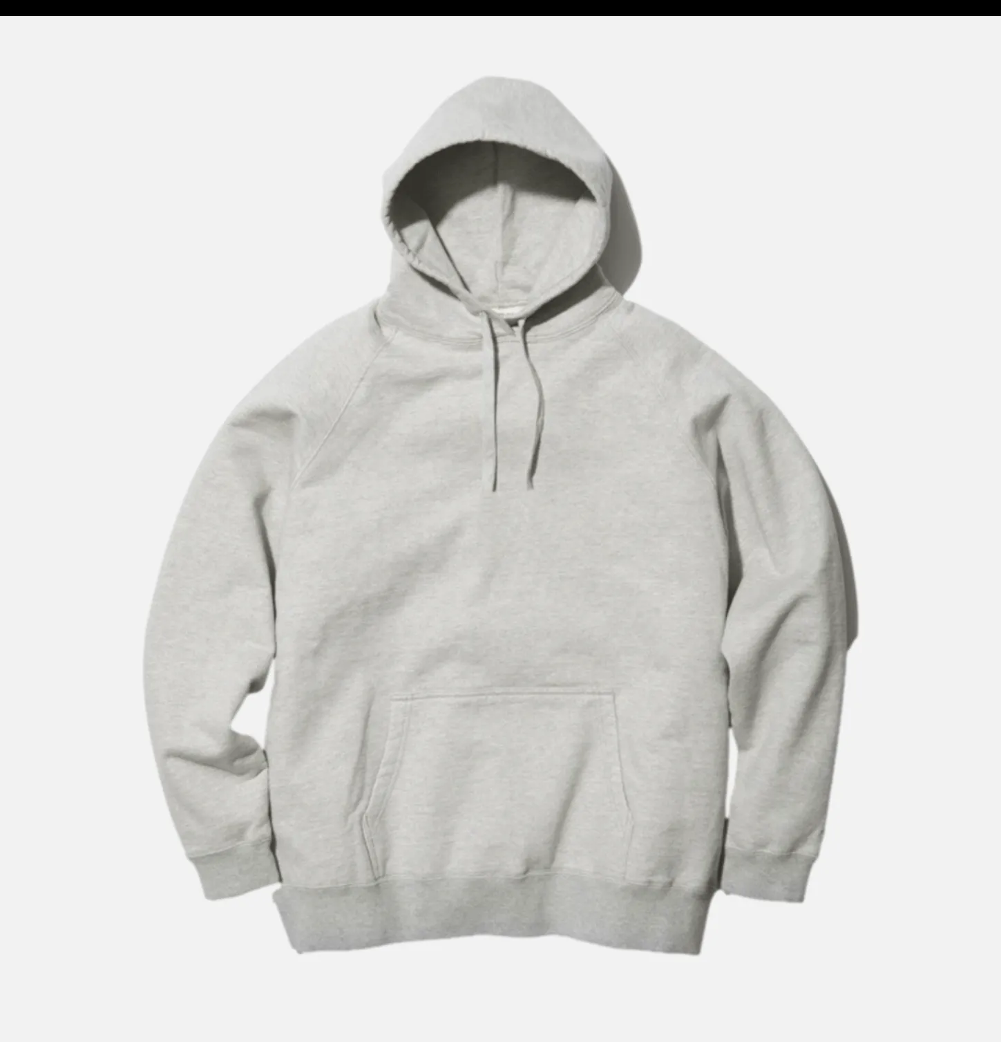 Recycled Cotton Pullover Hoodie Grey