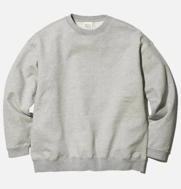 Recycled Cotton Sweat Crewneck Grey