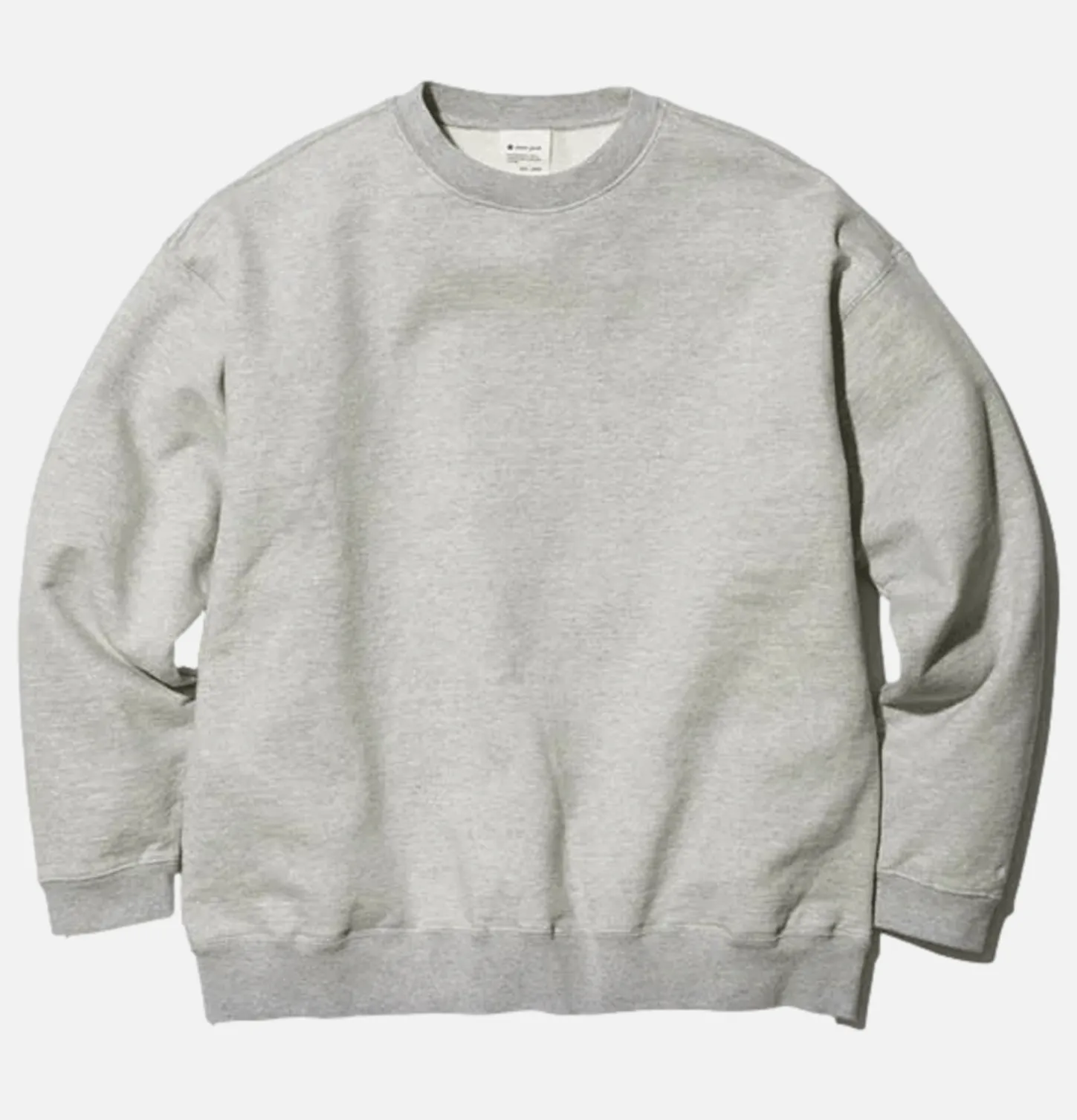 Recycled Cotton Sweat Crewneck Grey
