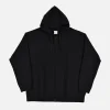 Recycled Cotton Zipup Hoodie Black