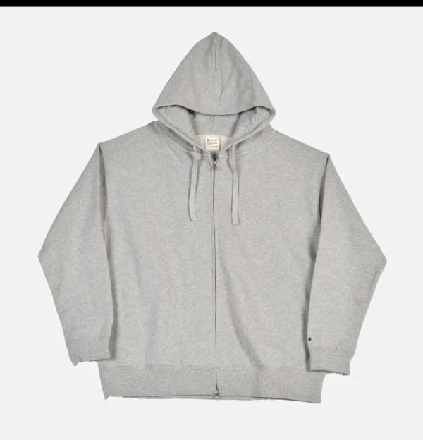 Recycled Cotton Zipup Hoodie Grey