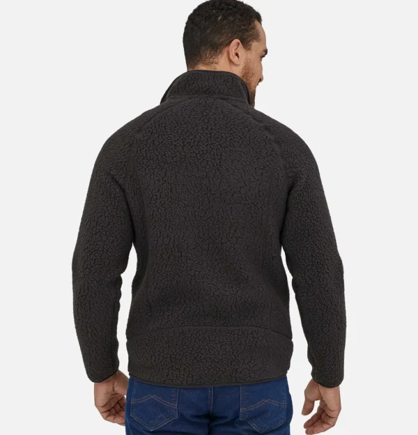 Retro Pile Jacket Black