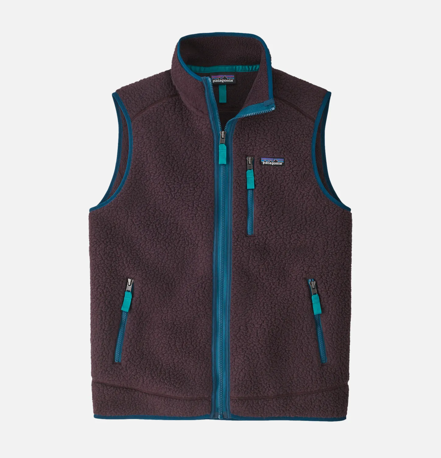 Retro Pile Vest Obsidian Plum