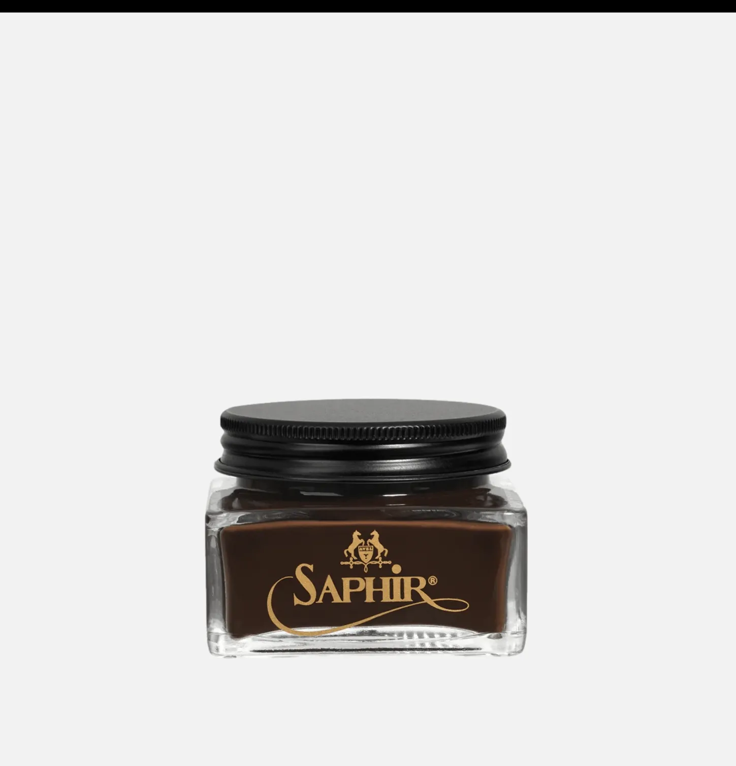 Saphir Creme Cuir Gras Marron Foncé