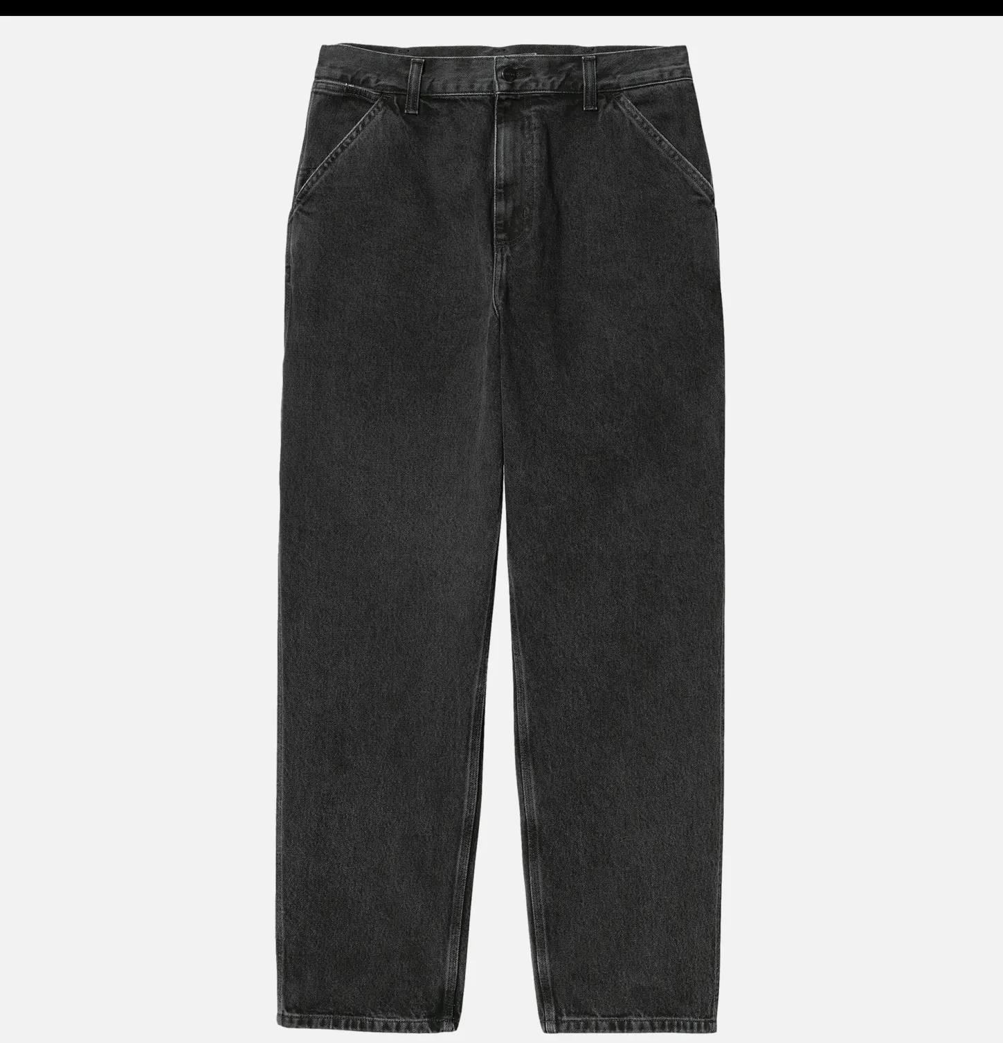 Single Knee Pant Denim Noir Stone Washed