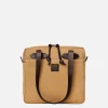 Small Zipper Tote Tan