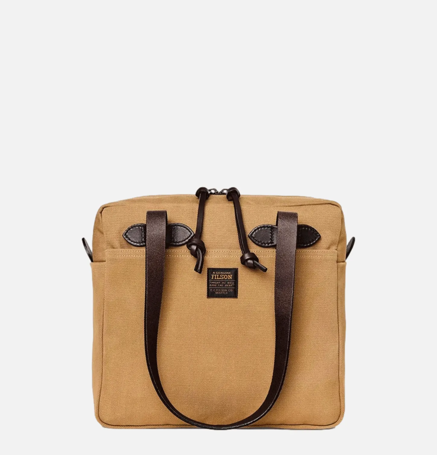 Small Zipper Tote Tan