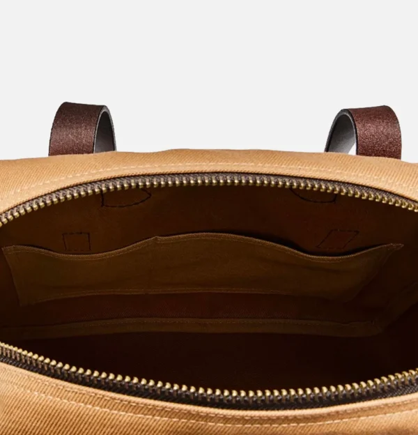 Small Zipper Tote Tan