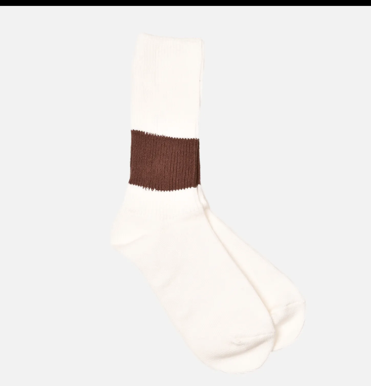 Socks Line Rib Brown