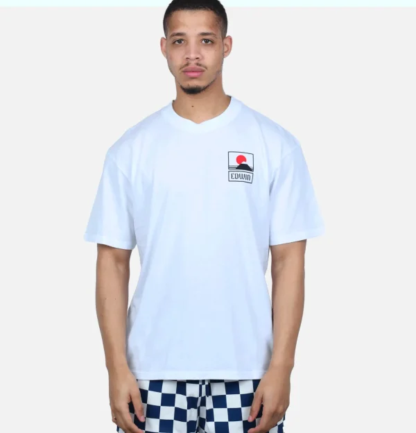 Sunset On Mt Fuji Tee White