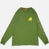Tee Shirt Long Sleeve Pizza Green