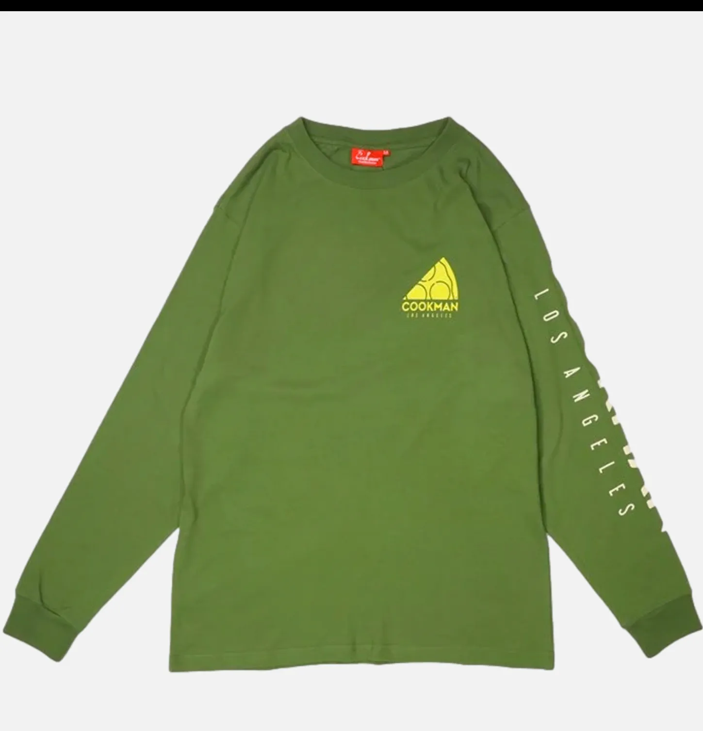 Tee Shirt Long Sleeve Pizza Green
