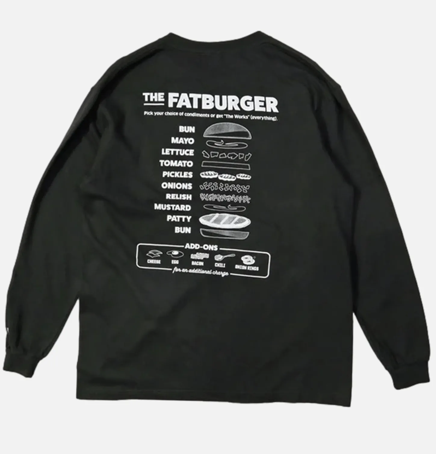 Tee Shirt Long Sleeves Fat Black