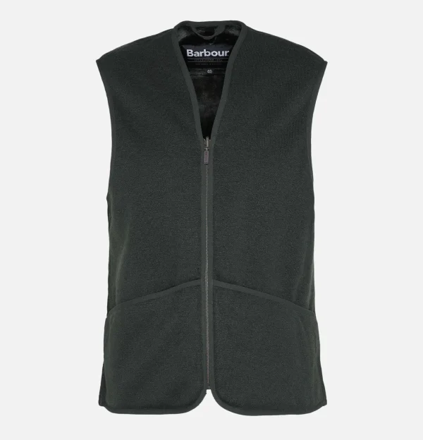 Warm Pile Waiscoat Zip Sage