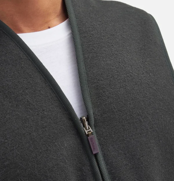 Warm Pile Waiscoat Zip Sage