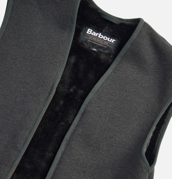 Warm Pile Waiscoat Zip Sage