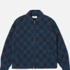 Windcheater Jacket Navy Checkerboard
