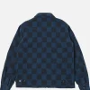 Windcheater Jacket Navy Checkerboard