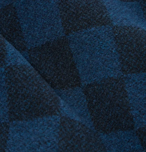 Windcheater Jacket Navy Checkerboard