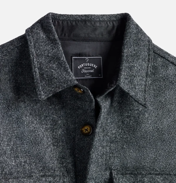 Wool Field Over Shirt Grey