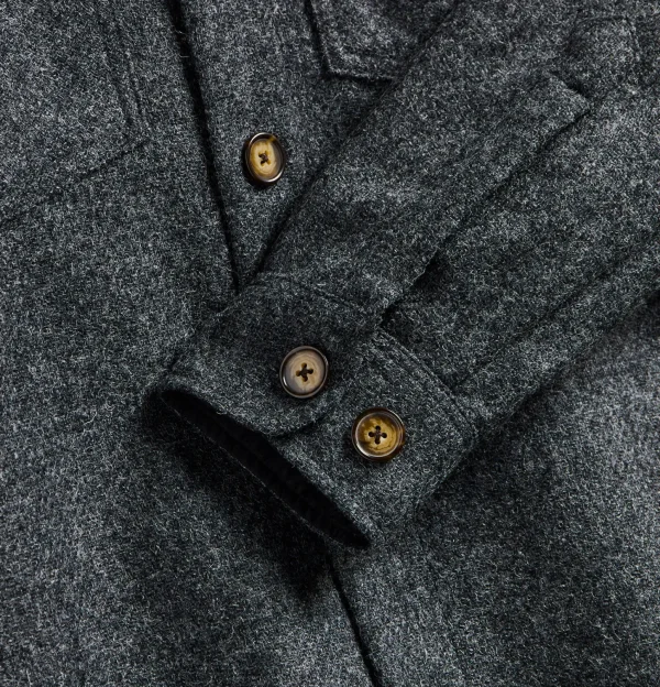 Wool Field Over Shirt Grey