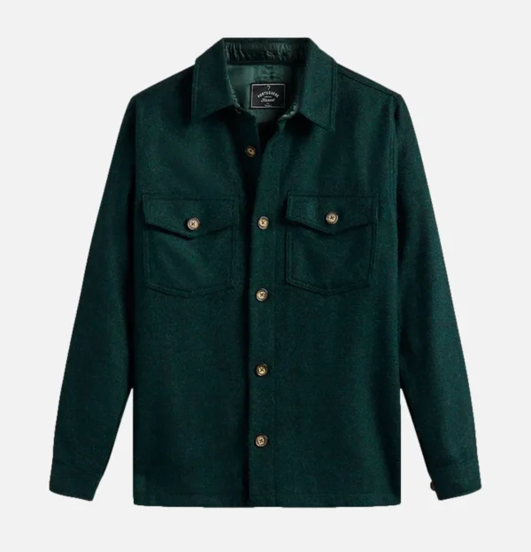Wool Field Over Shirt Verte