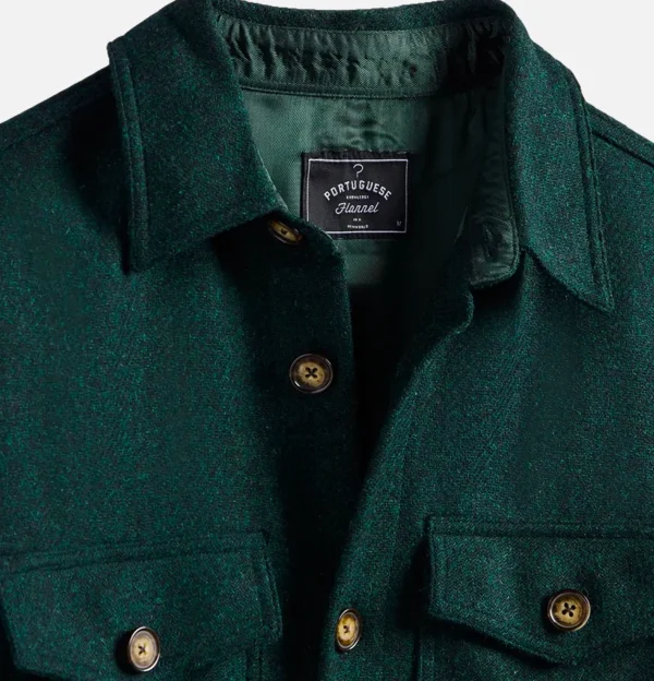 Wool Field Over Shirt Verte