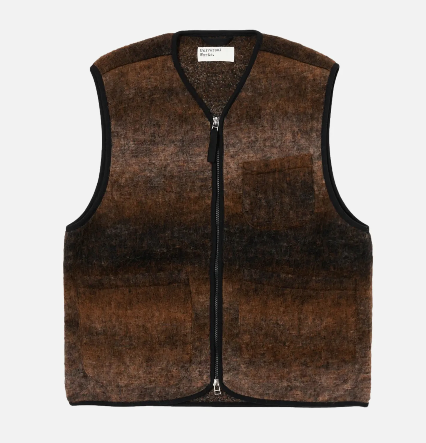 Wool Zip Liner Ombre Brown