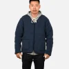 Zip Up Vee Cardigan Darkblue