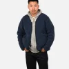 Zip Up Vee Cardigan Darkblue
