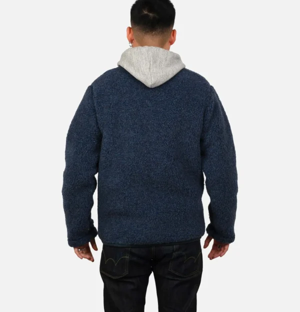 Zip Up Vee Cardigan Darkblue