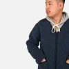 Zip Up Vee Cardigan Darkblue