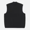 Zip Waistcoat Wool Black