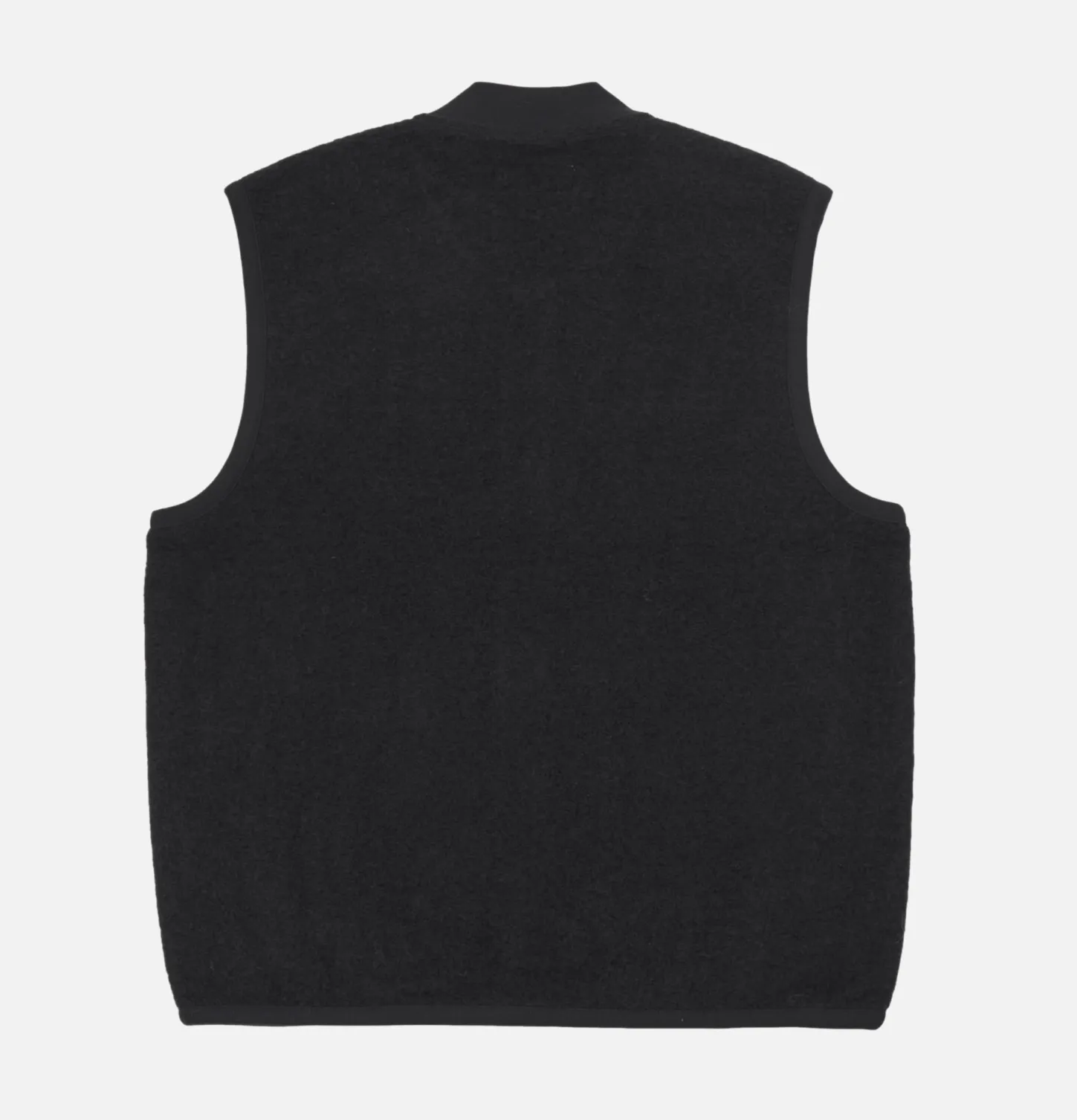 Zip Waistcoat Wool Black